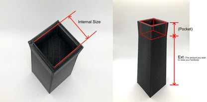 Customizable Table Leg Extenders & Risers