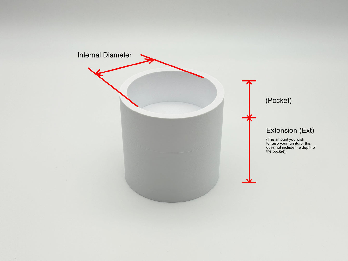 Circular Table Leg Extenders & Risers
