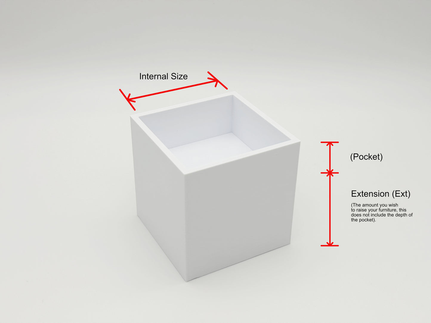 Square Table Leg Extenders & Risers