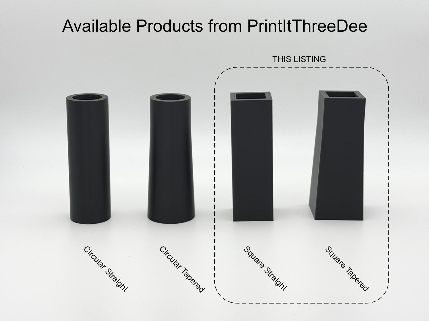 Square Table Leg Extenders & Risers